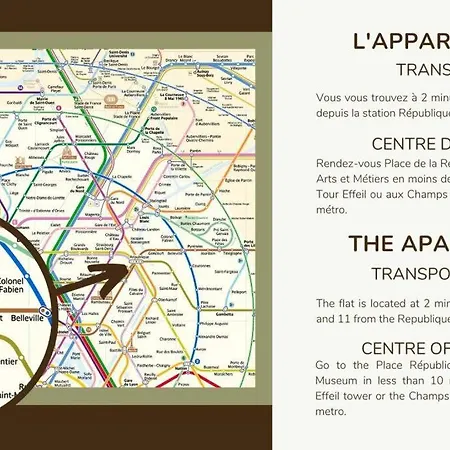 4pers#1 Bedroom#republique#paris 3 Apartment